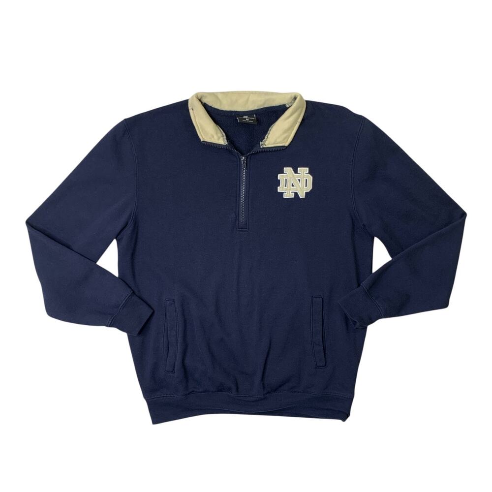 Notre Dame Fighting Irish Sweater Mens M Medium Blue Cotton Blend Colosseum